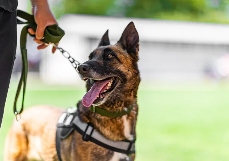 Malinois dog police training